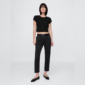 GAP Mid Rise Downtown Khakis Black Size 8 NWT Brand New